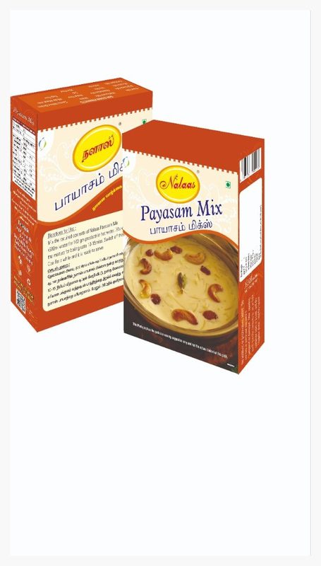 Payasam mix carton printed by Balaji Grapics, Erode