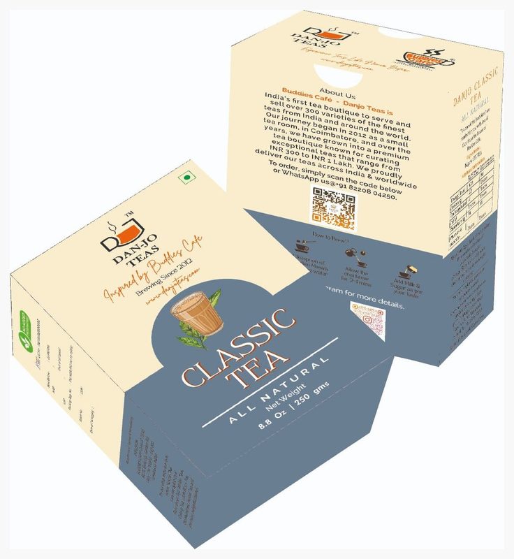 Classic Tea carton with sleeve printed by Balaji Grapics, Erode