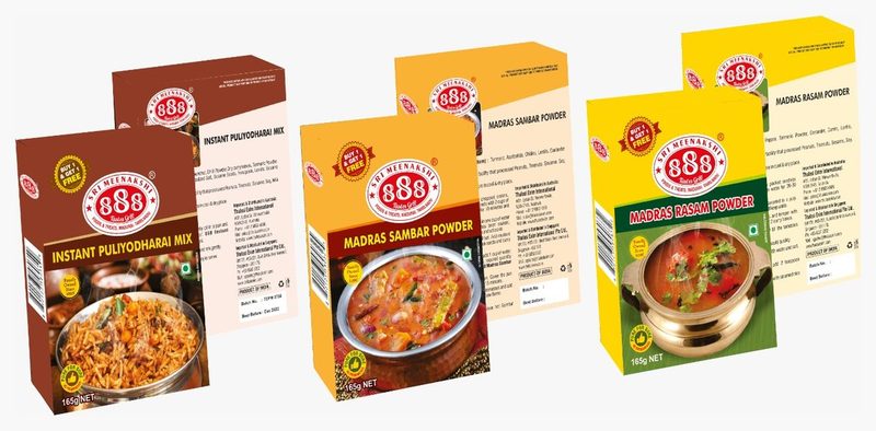 Instant food-mix cartons printed by Balaji Grapics, Erode
