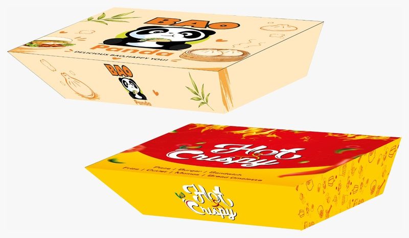 Kraft food trays printed by Balaji Grapics, Erode